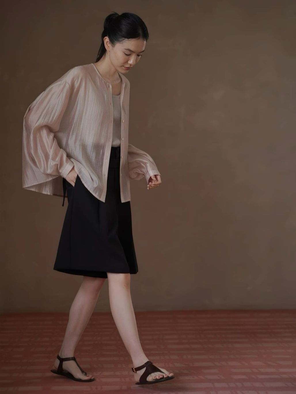 Haylee Lyocell Linen Blend Long Sleeve Top