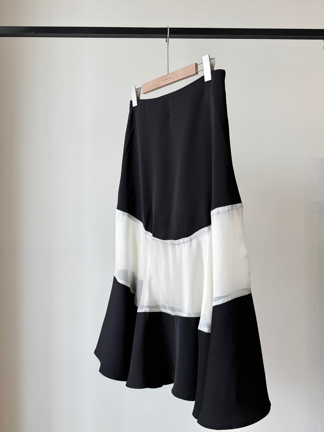 Moonrya Sheer Hem Panel Maxi Skirt