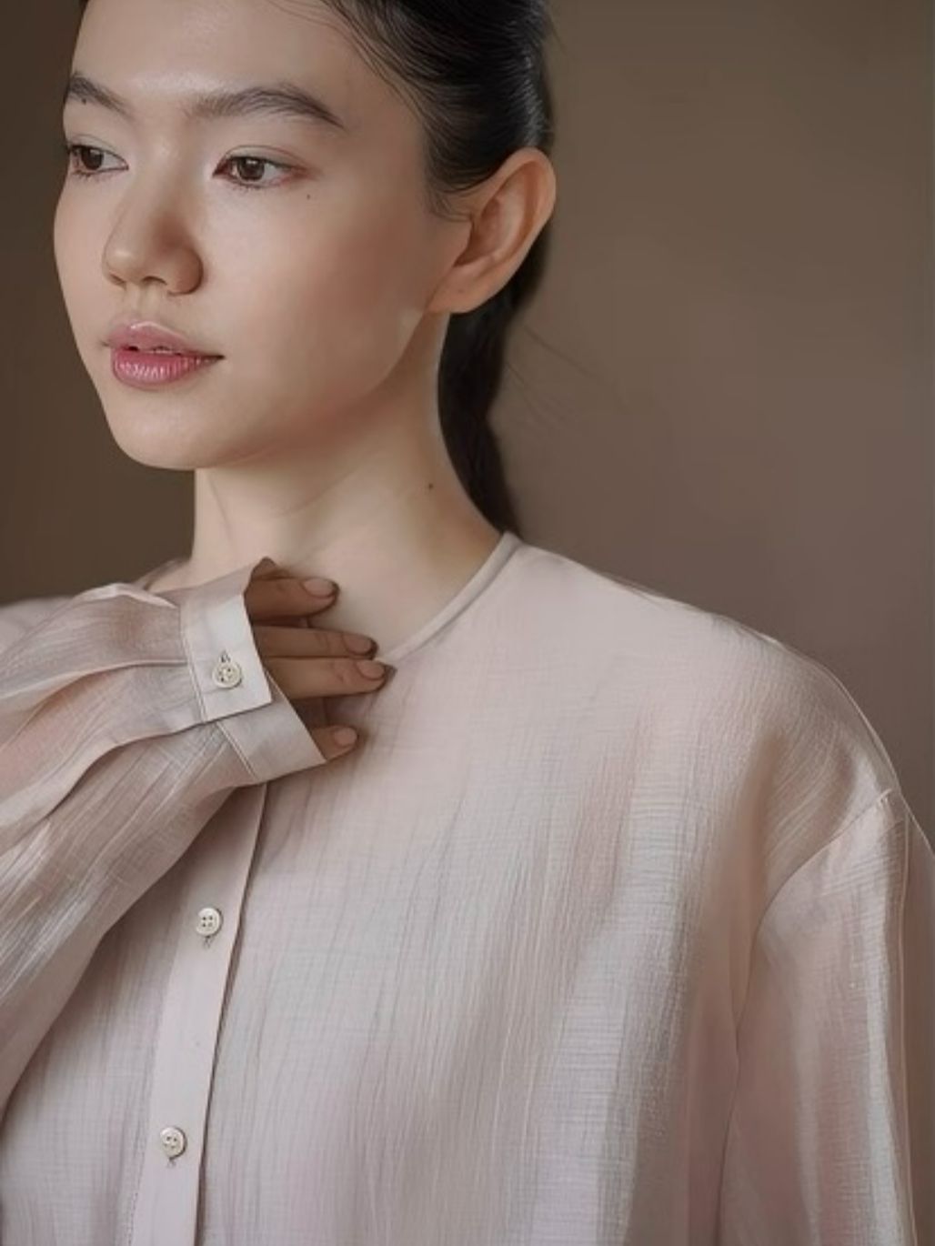 Haylee Lyocell Linen Blend Long Sleeve Top