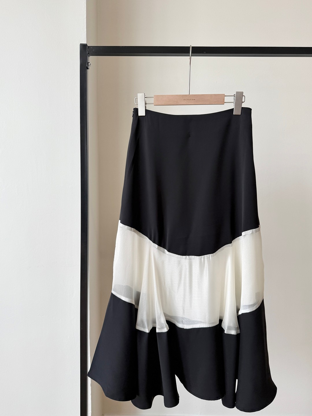 Moonrya Sheer Hem Panel Maxi Skirt