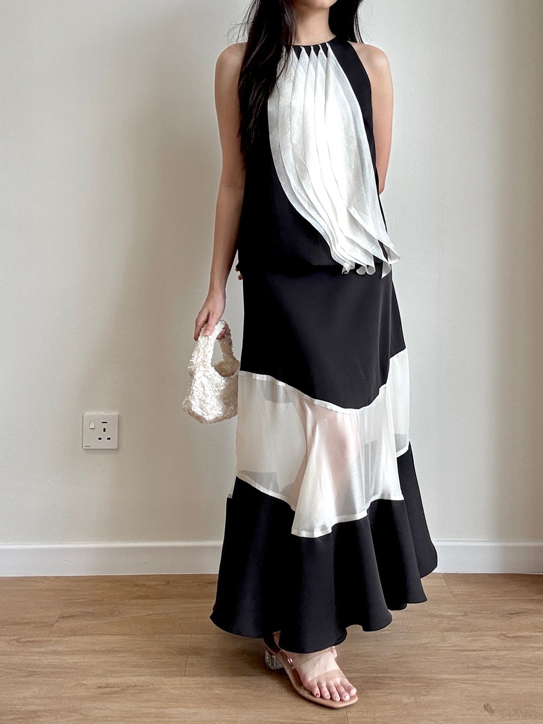 Moonzie Draped Fringe Halter Top