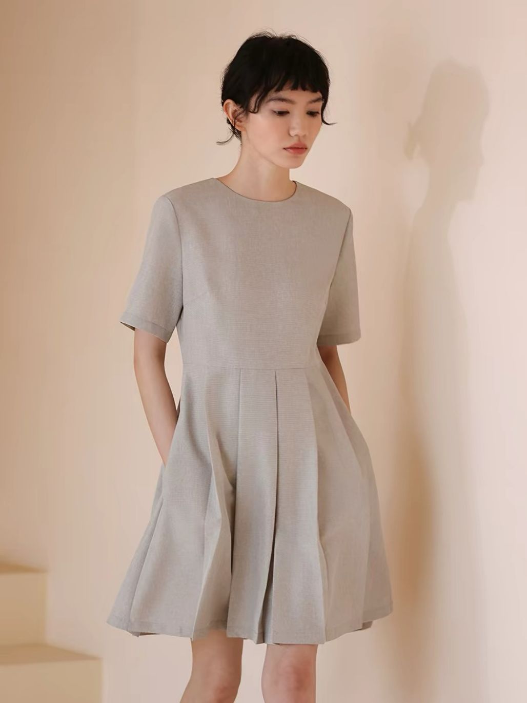 Heidy Textured Pleated Dress