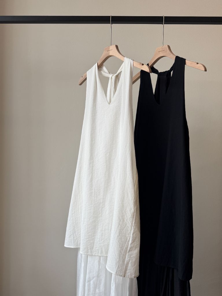 Veya Halter Neck sheer Flare Dress