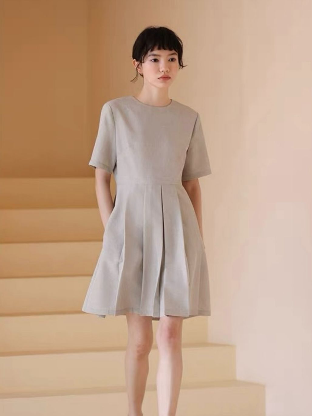Heidy Textured Pleated Dress