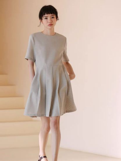 Heidy Textured Pleated Dress