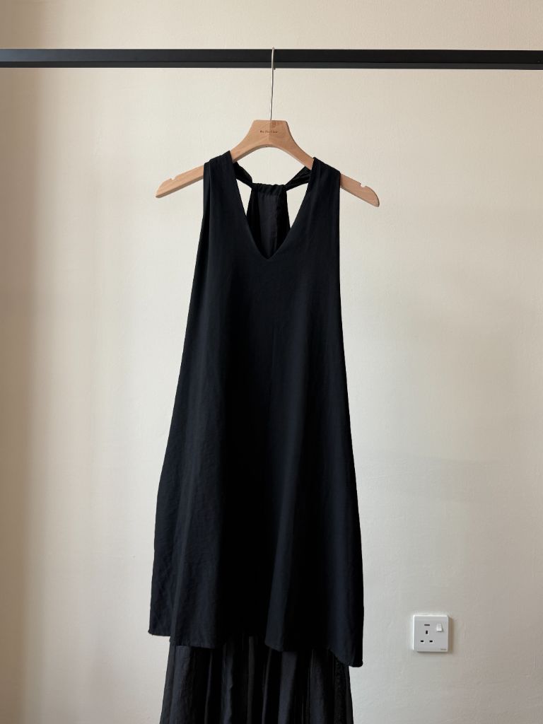 Veya Halter Neck sheer Flare Dress