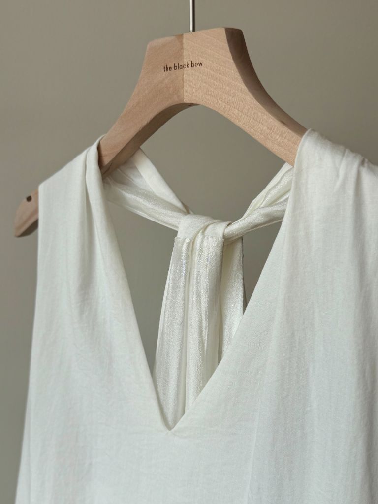 Veya Halter Neck sheer Flare Dress