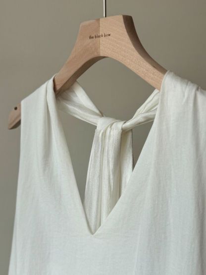 Veya Halter Neck sheer Flare Dress