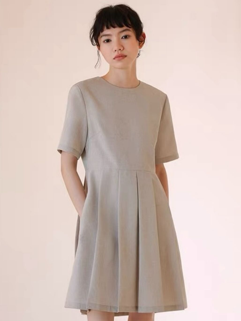 Heidy Textured Pleated Dress