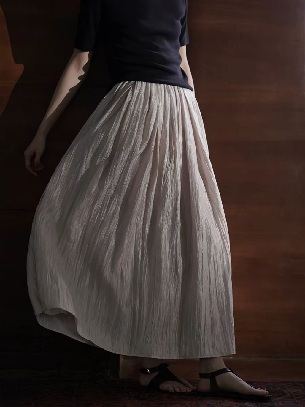 Haddie Textured Flowy Skirt