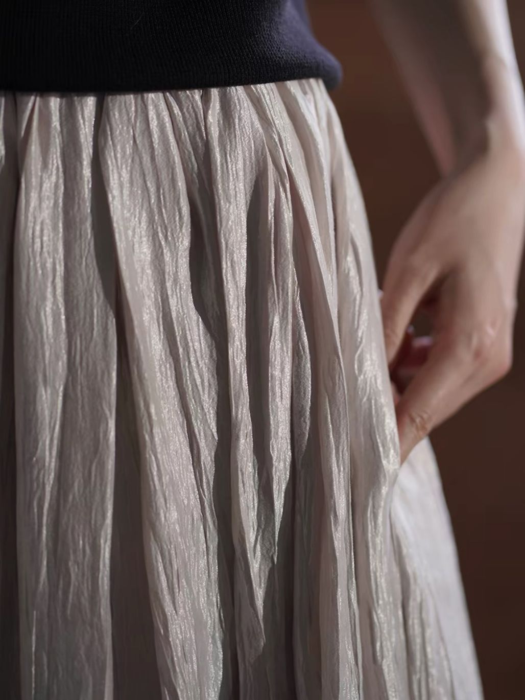 Haddie Textured Flowy Skirt