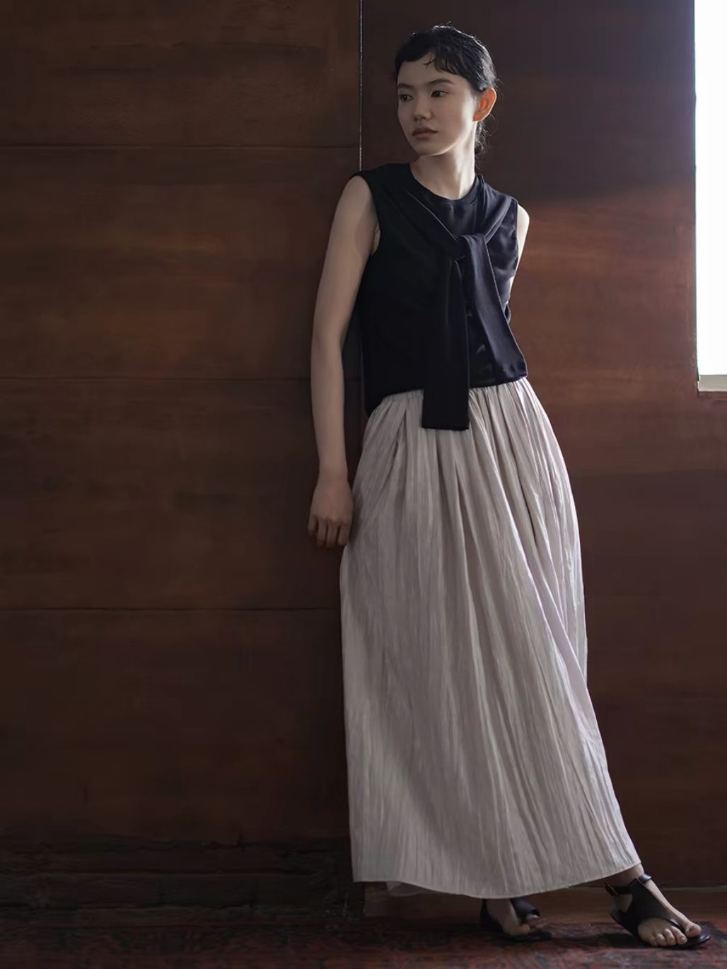 Haddie Textured Flowy Skirt