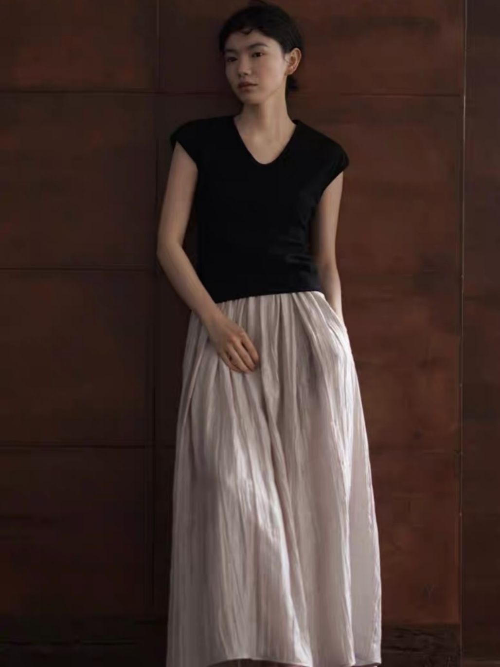 Haddie Textured Flowy Skirt
