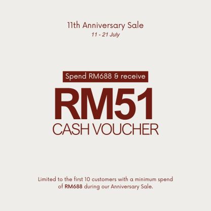 【Anniversary Gift】RM51 Cash Voucher | No min. order