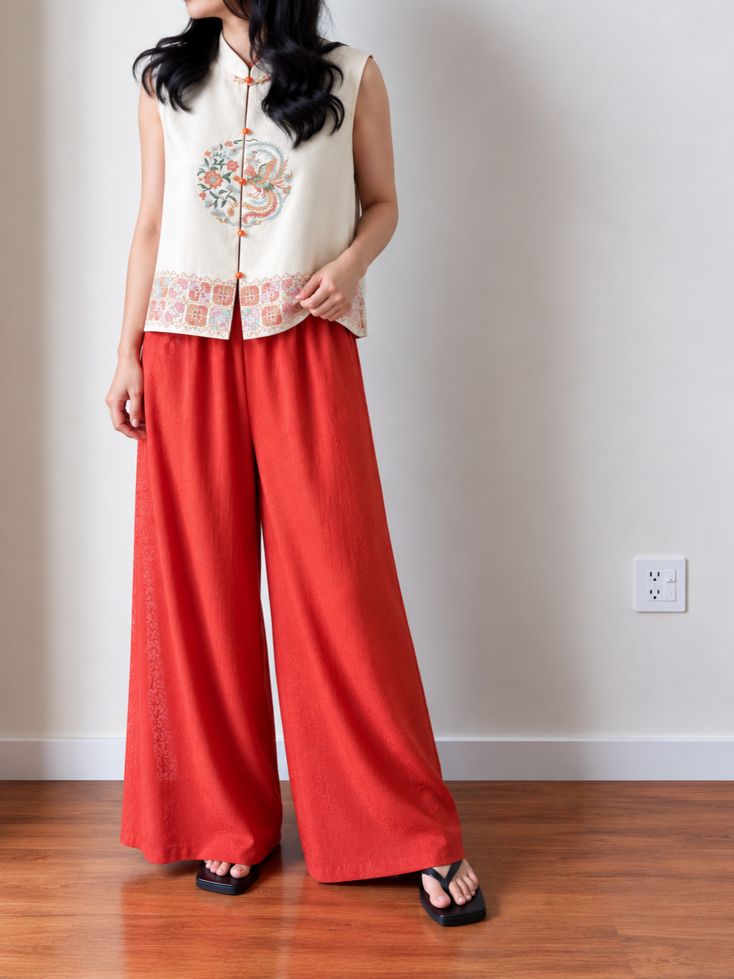 Yan Ju Ramie Wide-Leg Pants