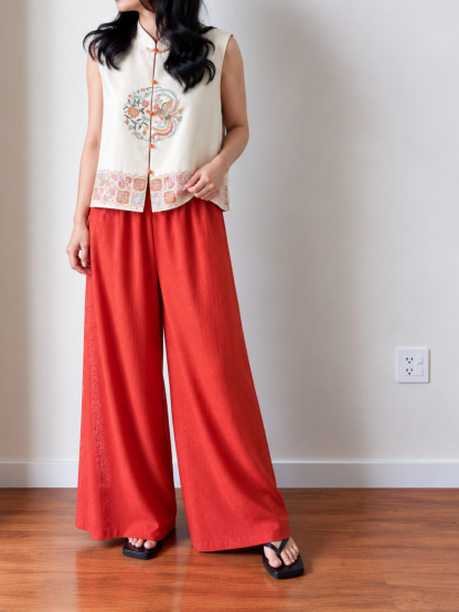 Yan Ju Ramie Wide-Leg Pants
