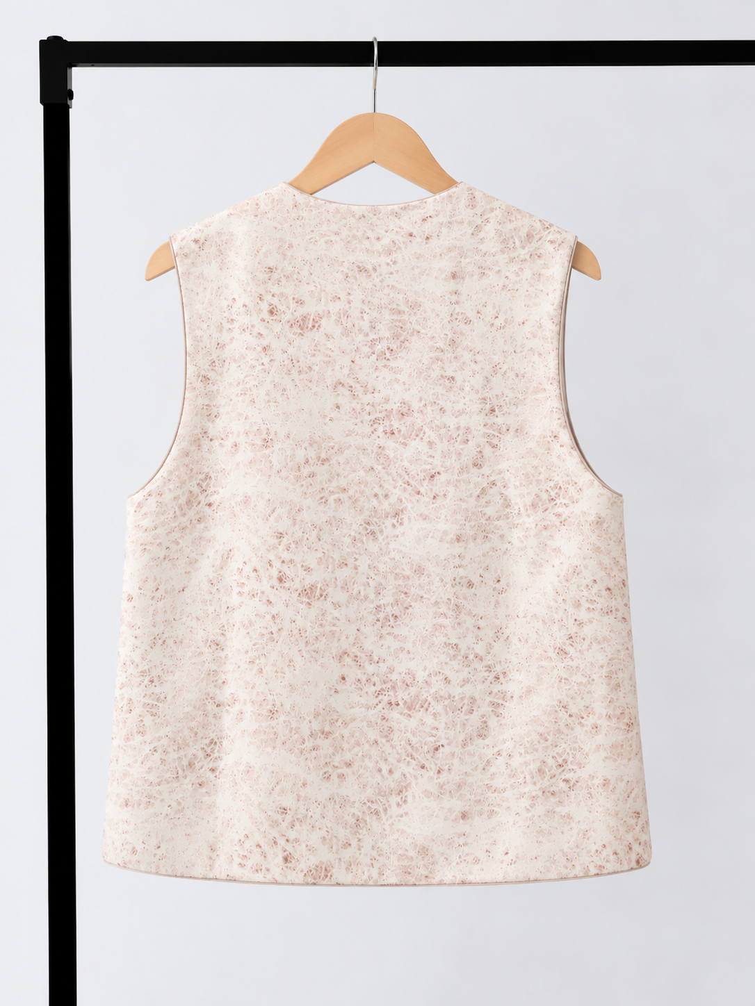 Yu Xin Deer-Print Embroidered Oriental Vest