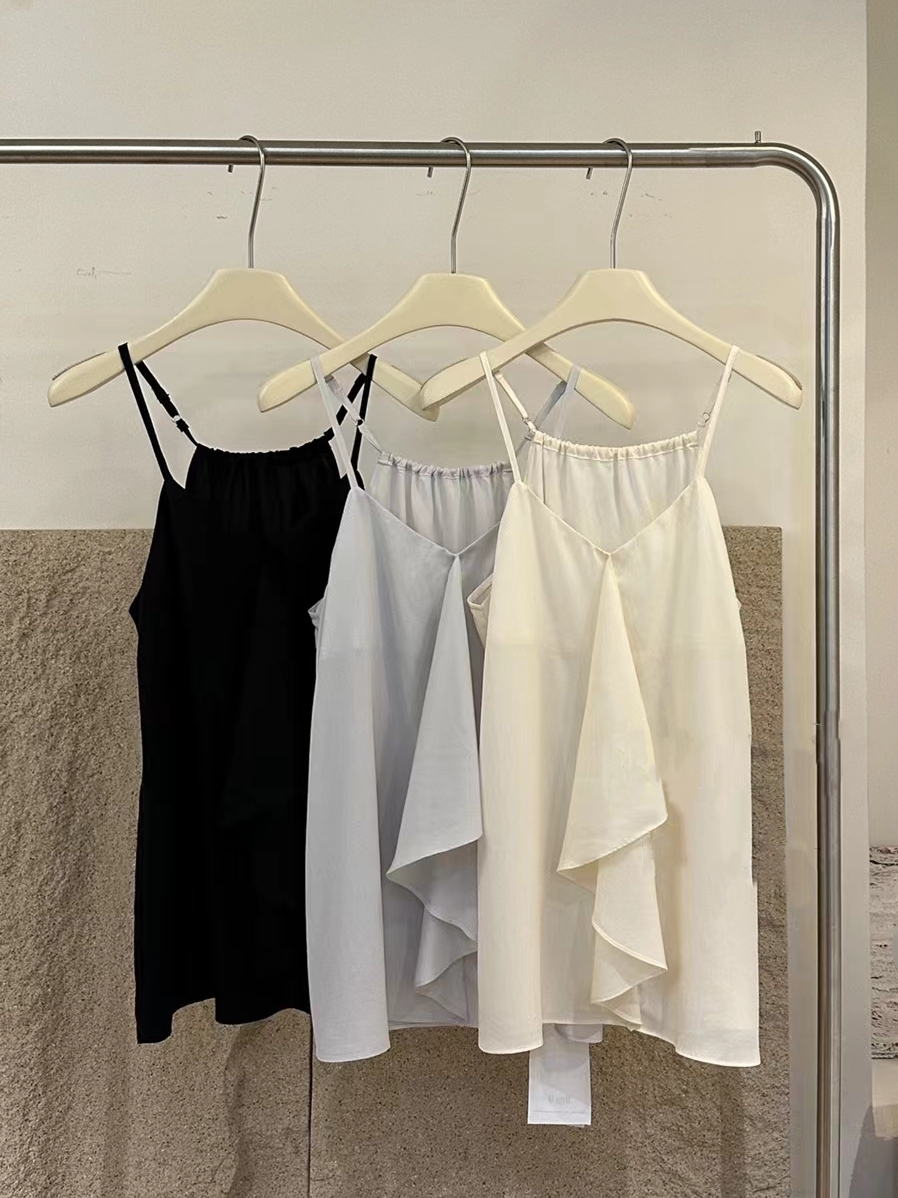 Hynaa Ruffle Hem Cami Top (Discounted-S, M, L size)-The Black Bow-