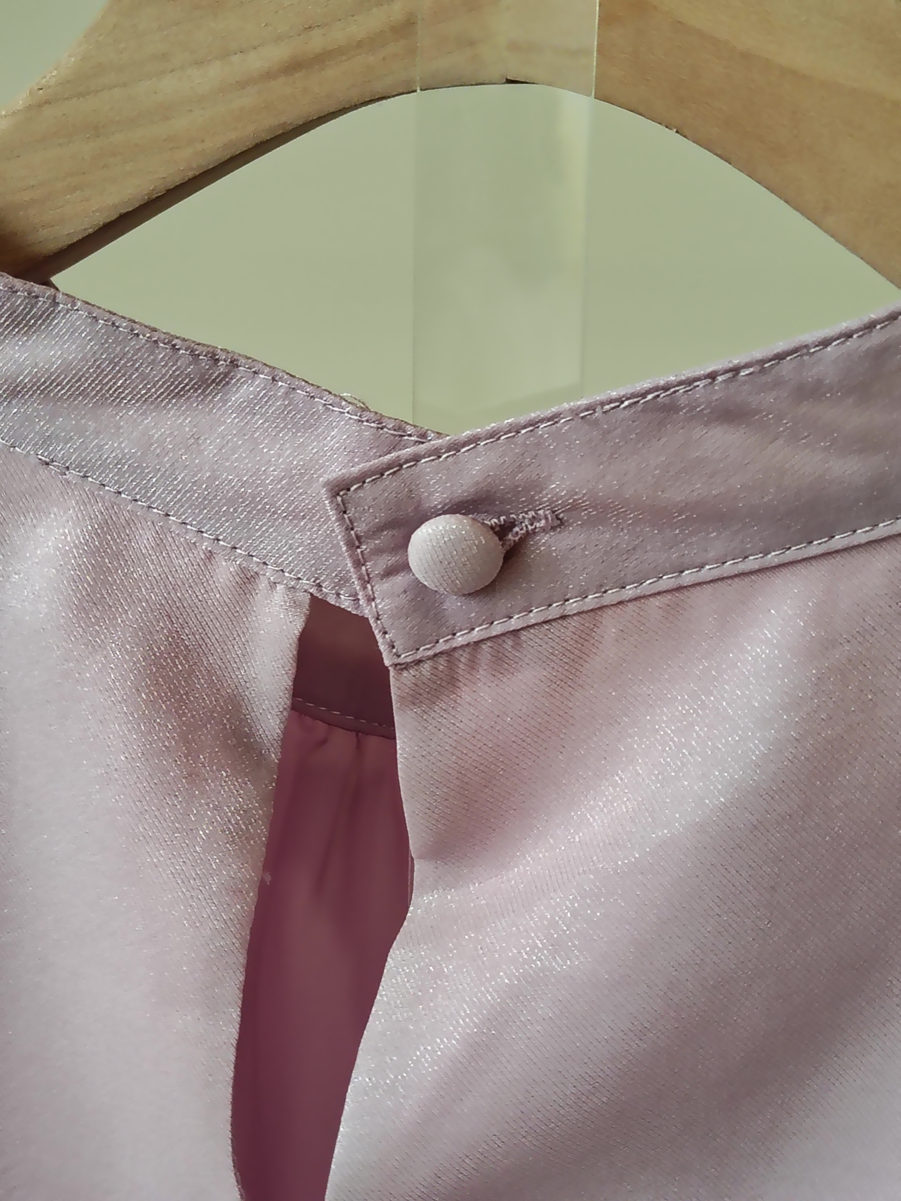 Valeska Pearlecent Ruffle Trim Top