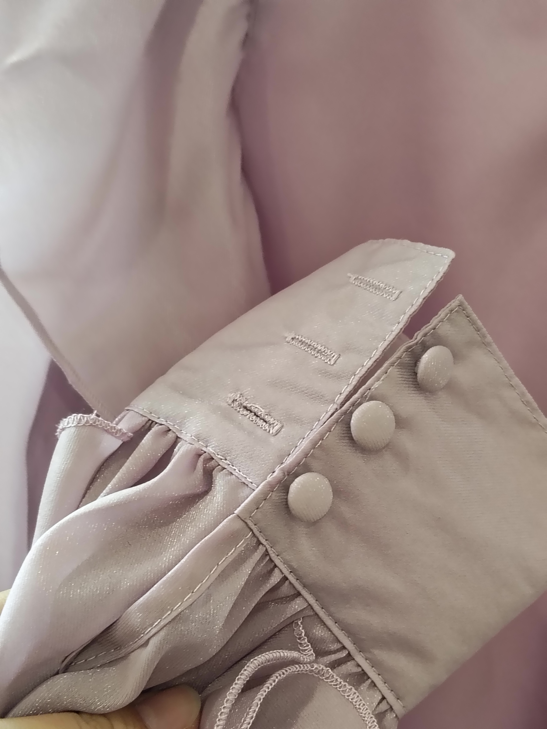 Valeska Pearlecent Ruffle Trim Top