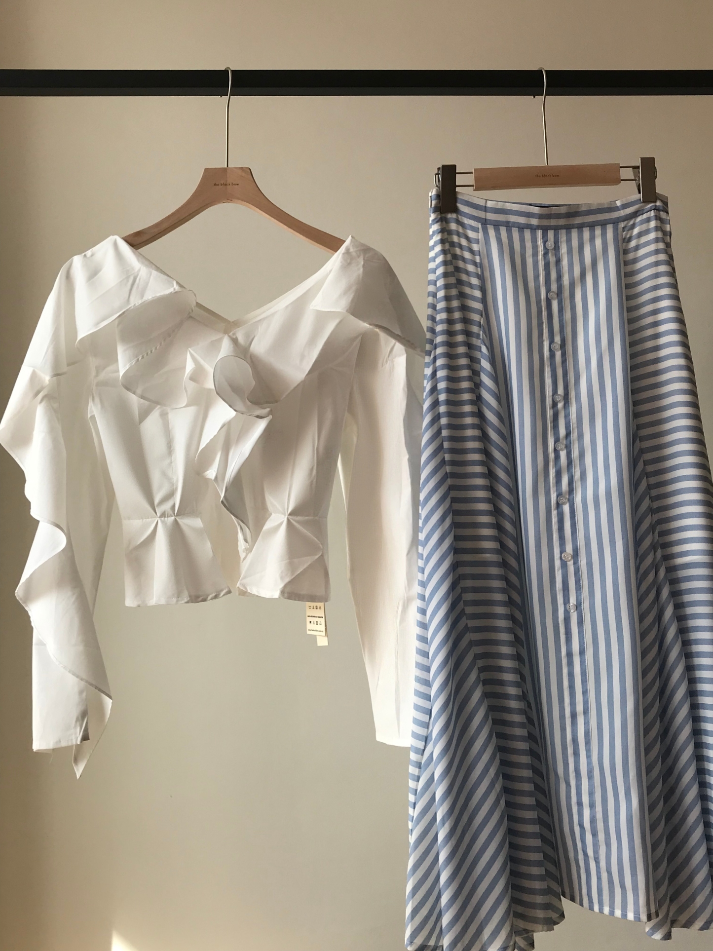 Vixie V-Neck Ruffle Trim Top