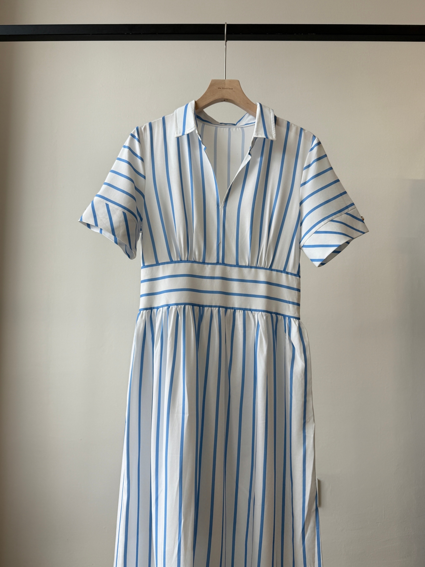 Vivianna Collar Stripe Shirt Dress
