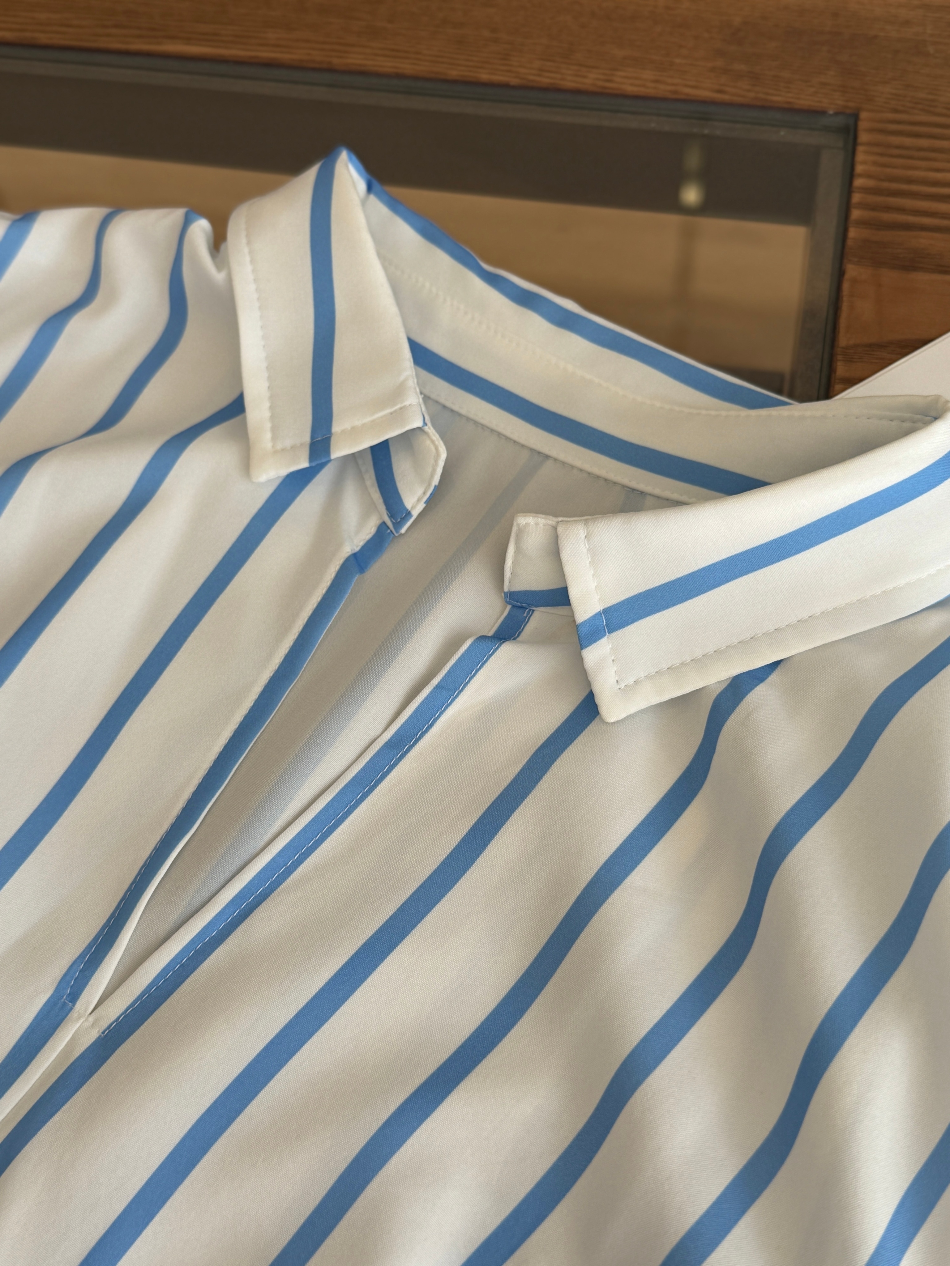 Vivianna Collar Stripe Shirt Dress