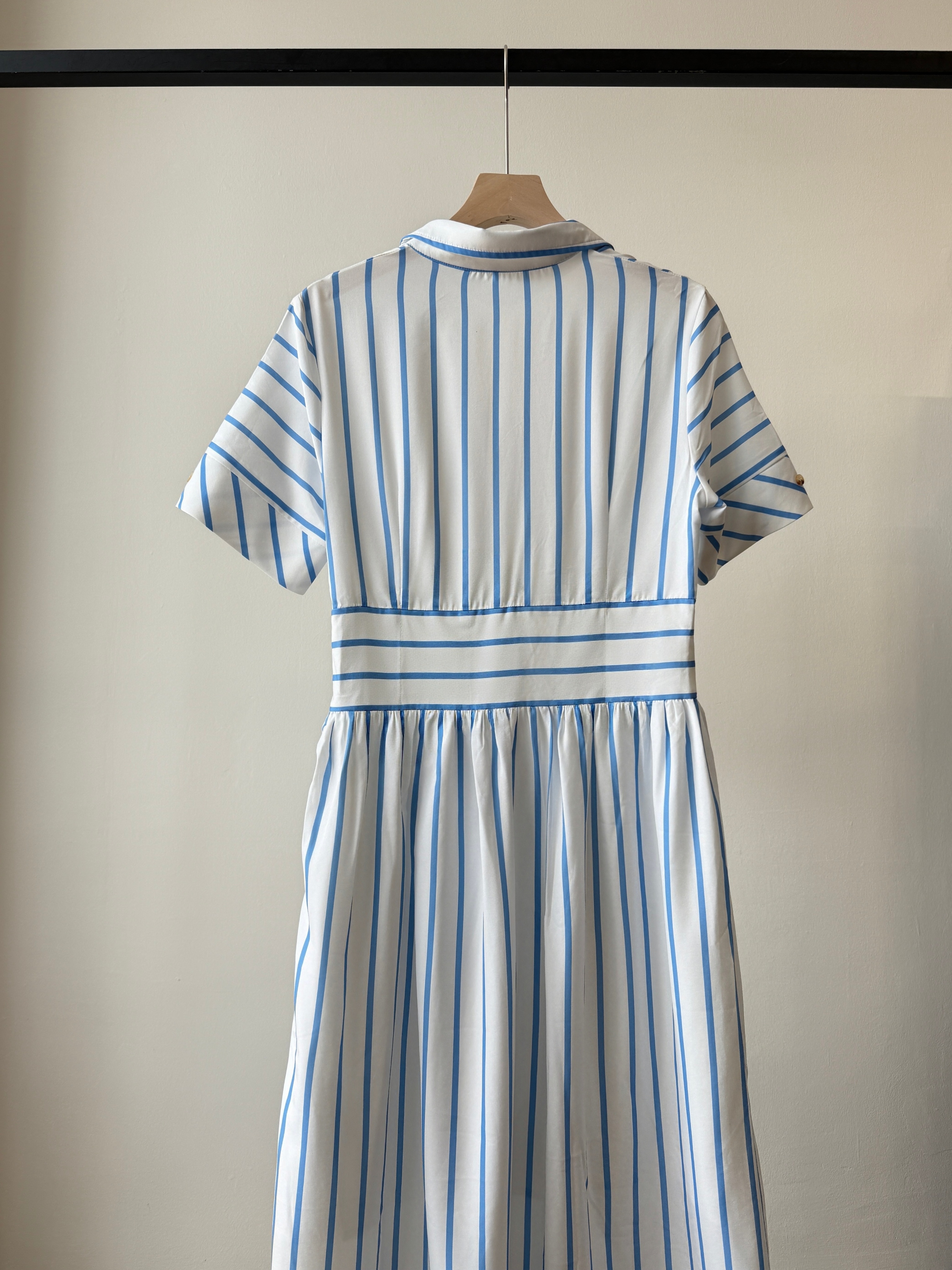 Vivianna Collar Stripe Shirt Dress