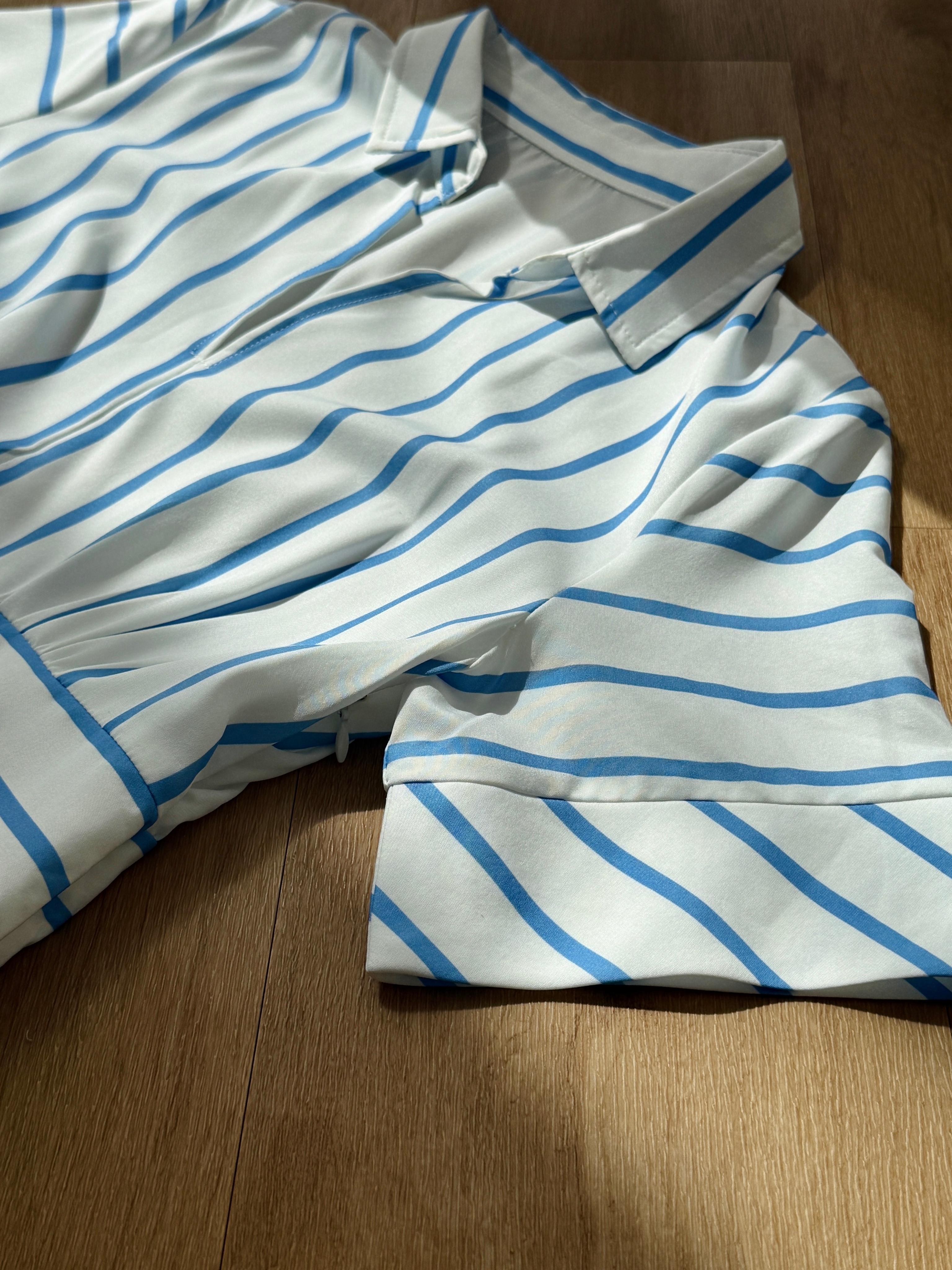 Vivianna Collar Stripe Shirt Dress