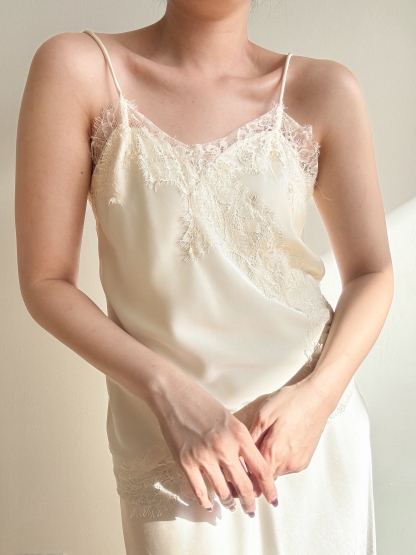 Veera Asymmetric Lacey Cami Top