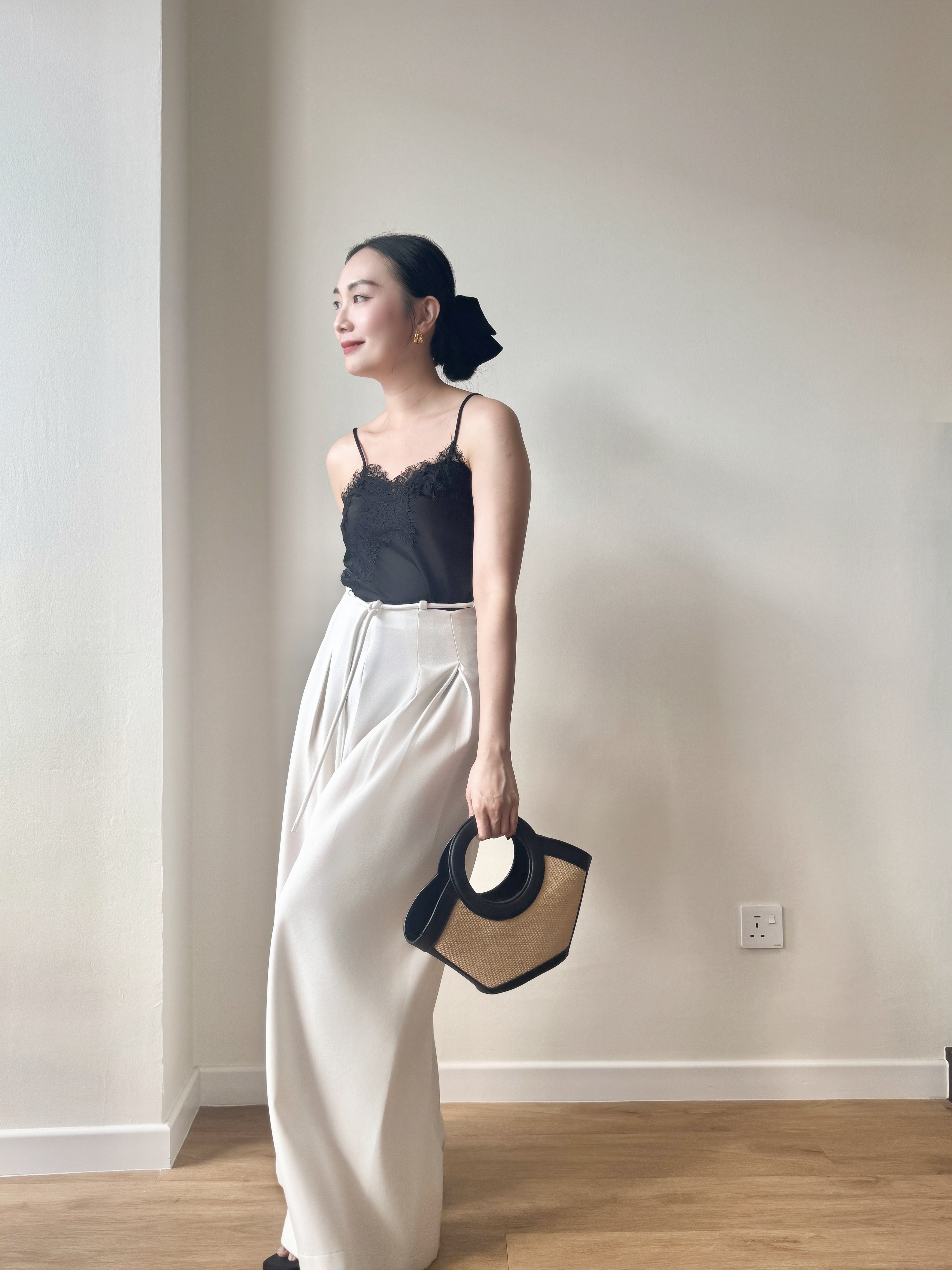 Veera Asymmetric Lacey Cami Top