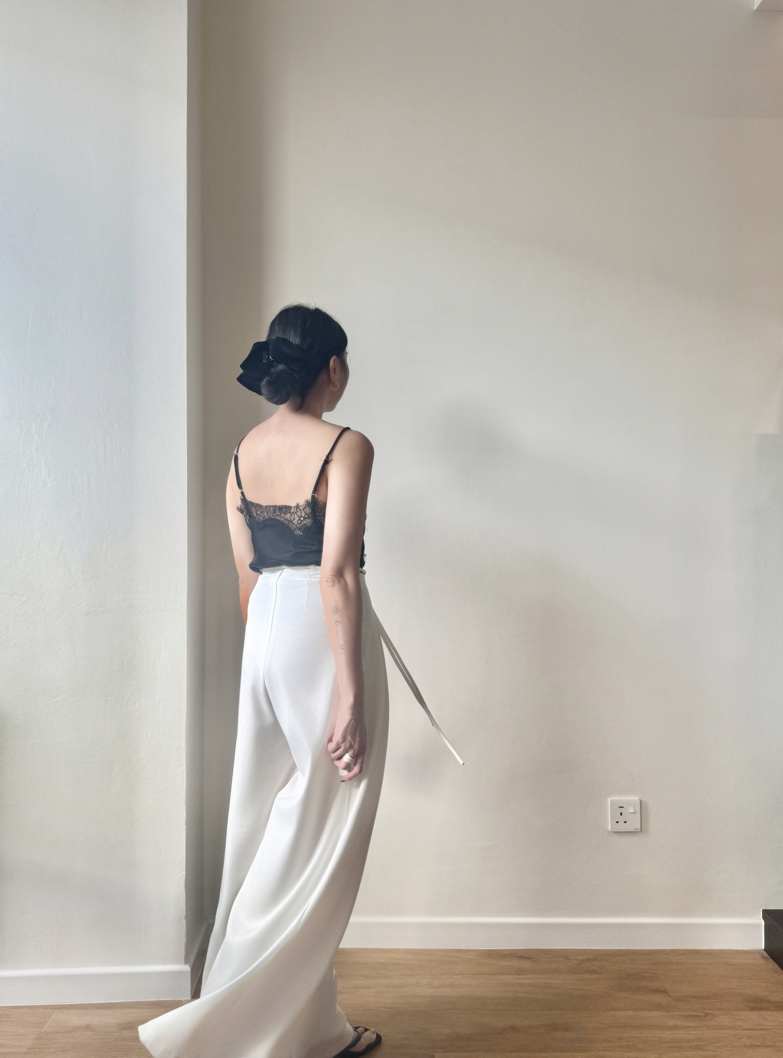 Veera Asymmetric Lacey Cami Top