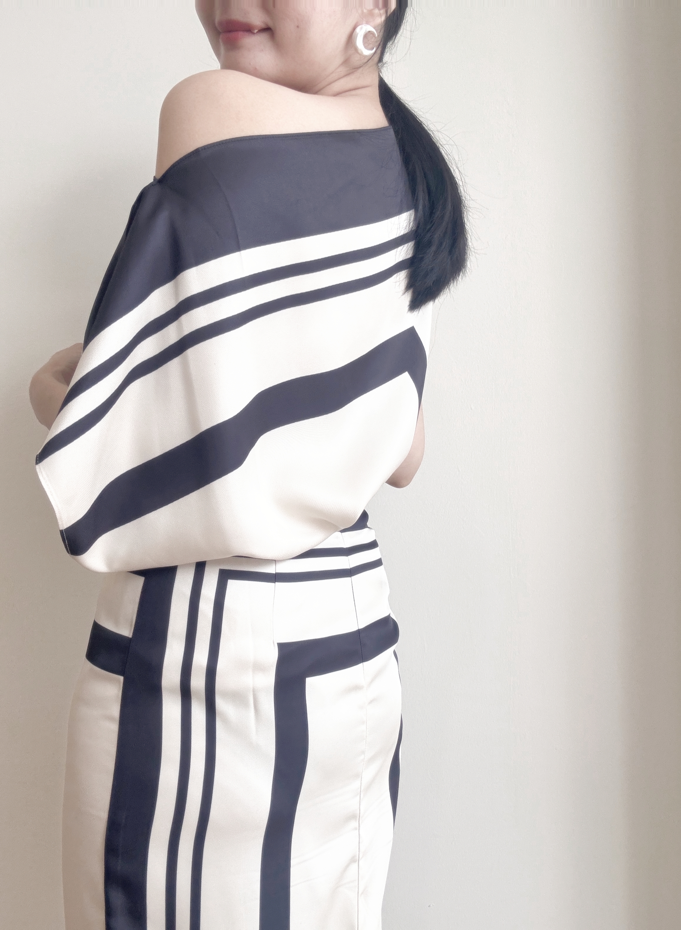 Wrenley Geometric Draped Top (Skirt to purchase seperately)