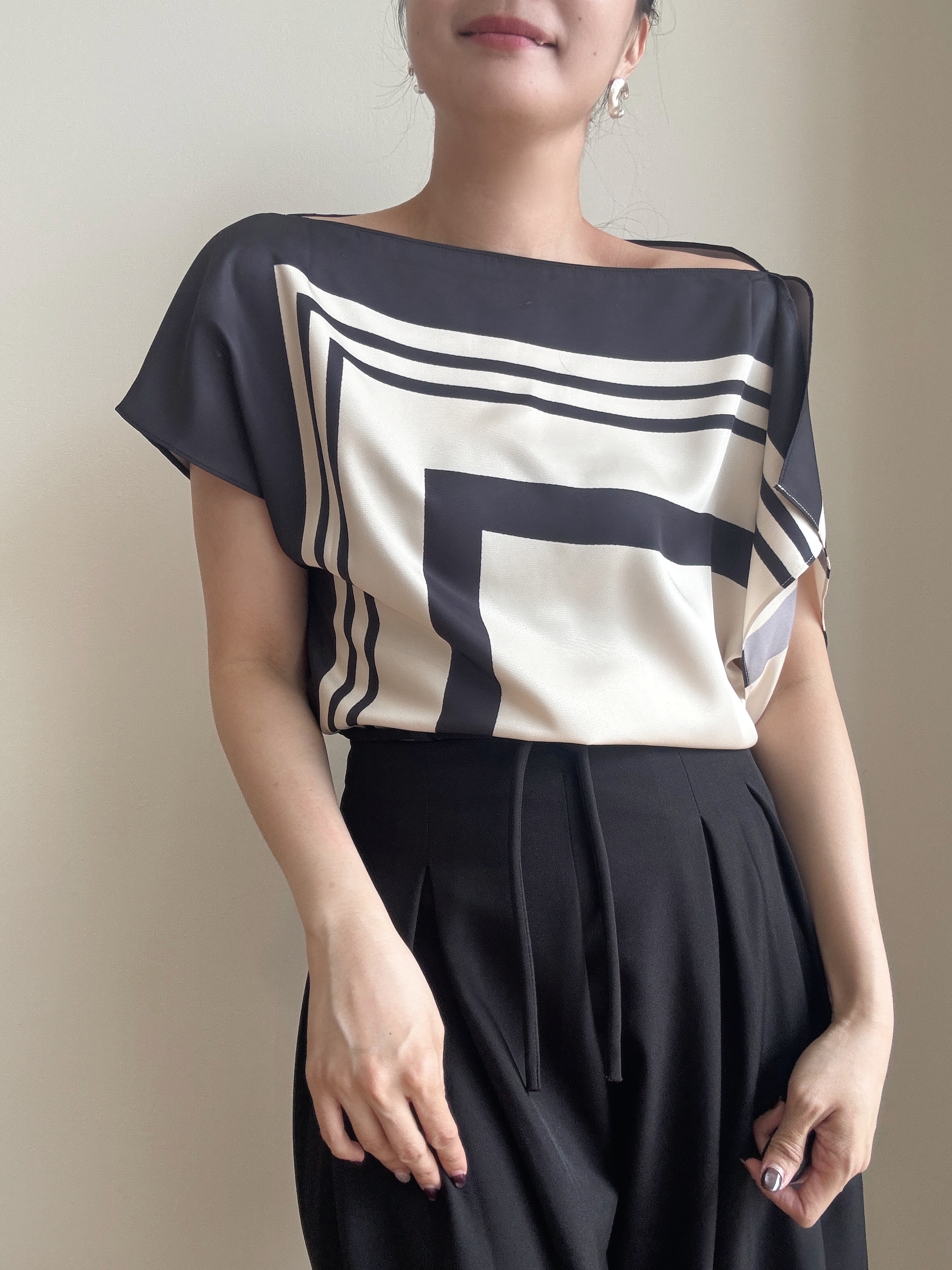 Wrenley Geometric Draped Top (Skirt to purchase seperately)