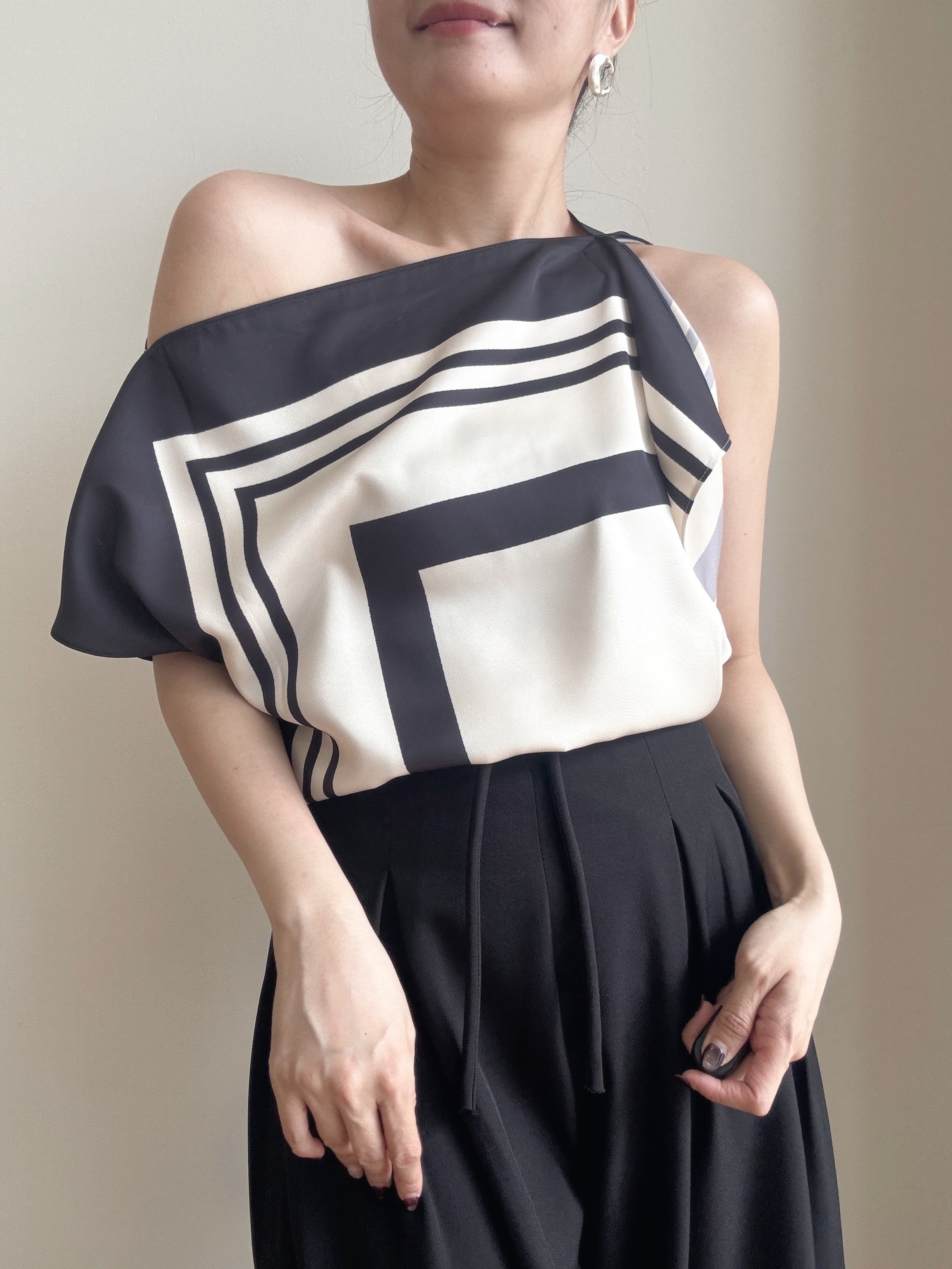 Wrenley Geometric Draped Top (Skirt to purchase seperately)