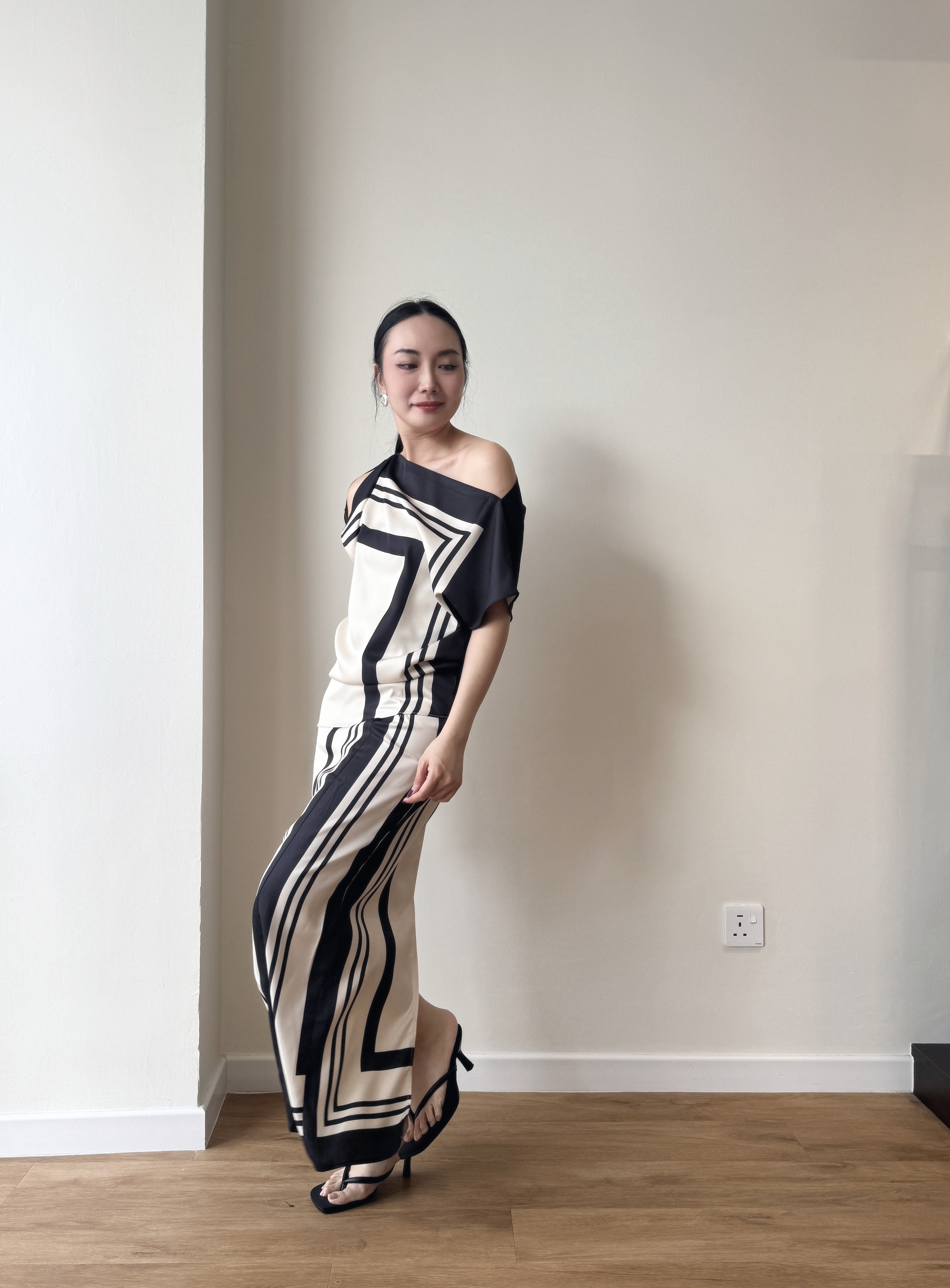 Wrenley Geometric Draped Skirt (Top to purchase seperately)