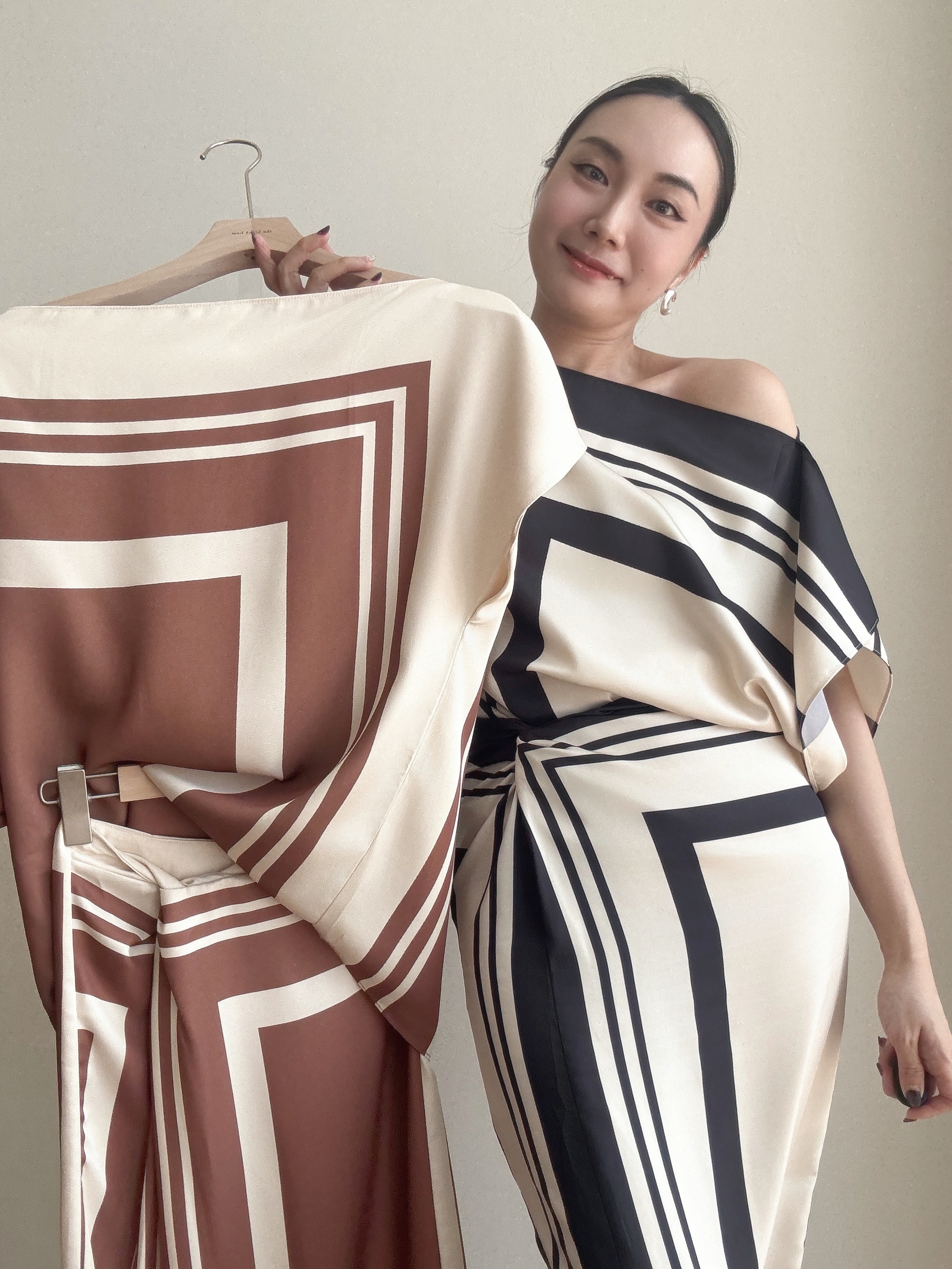 Wrenley Geometric Draped Top (Skirt to purchase seperately)