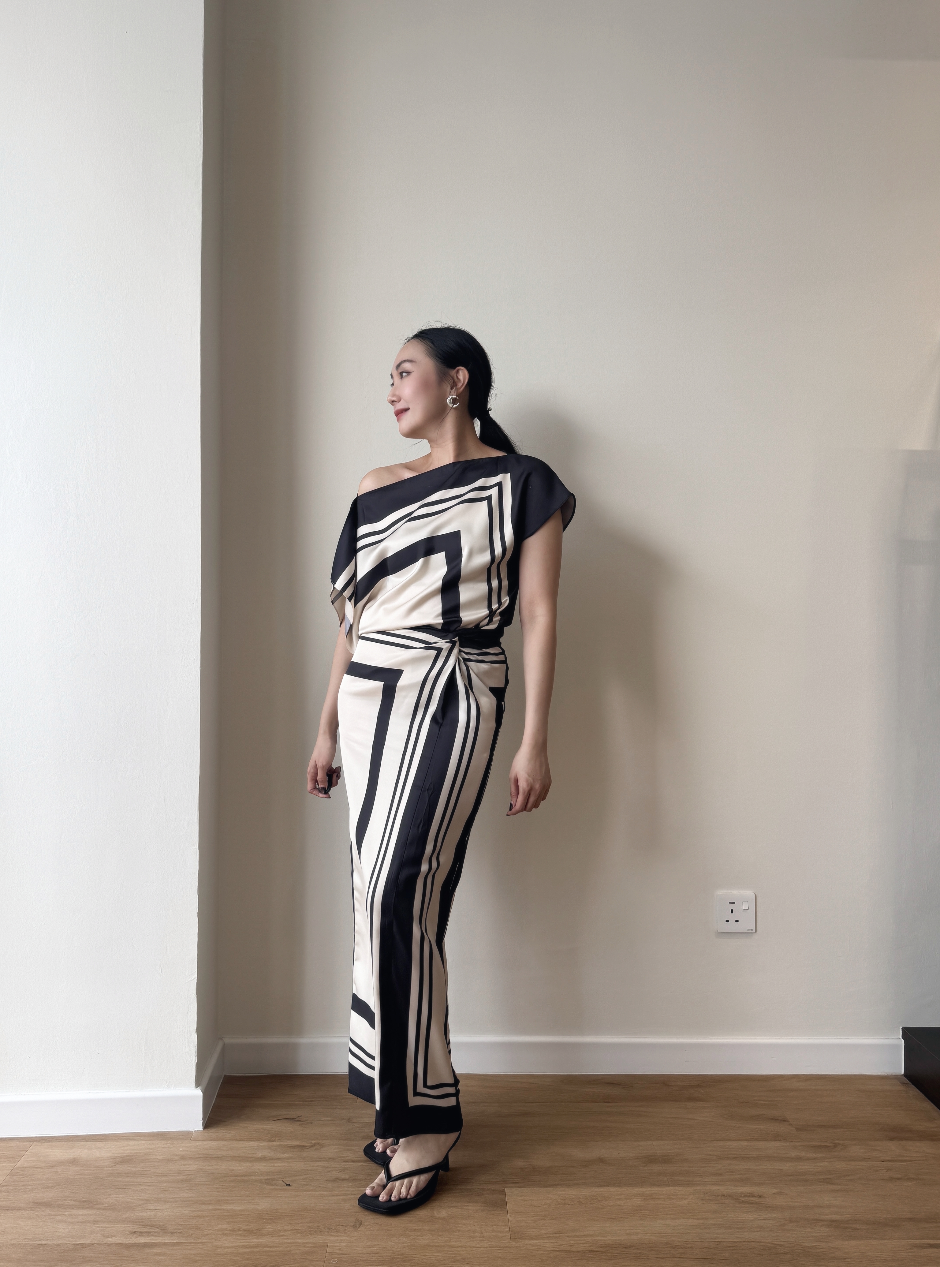 Wrenley Geometric Draped Top (Skirt to purchase seperately)