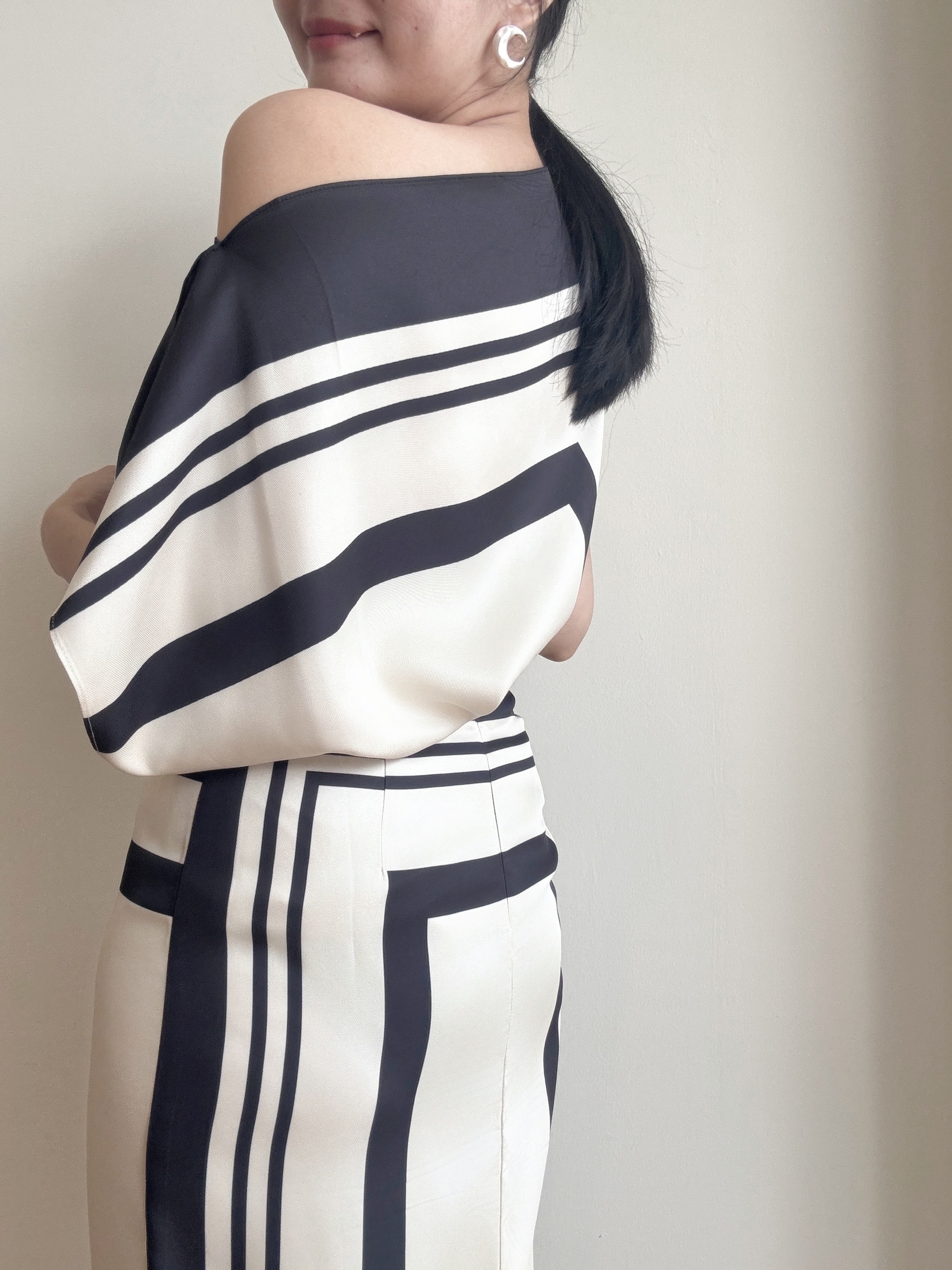 Wrenley Geometric Draped Top (Skirt to purchase seperately)