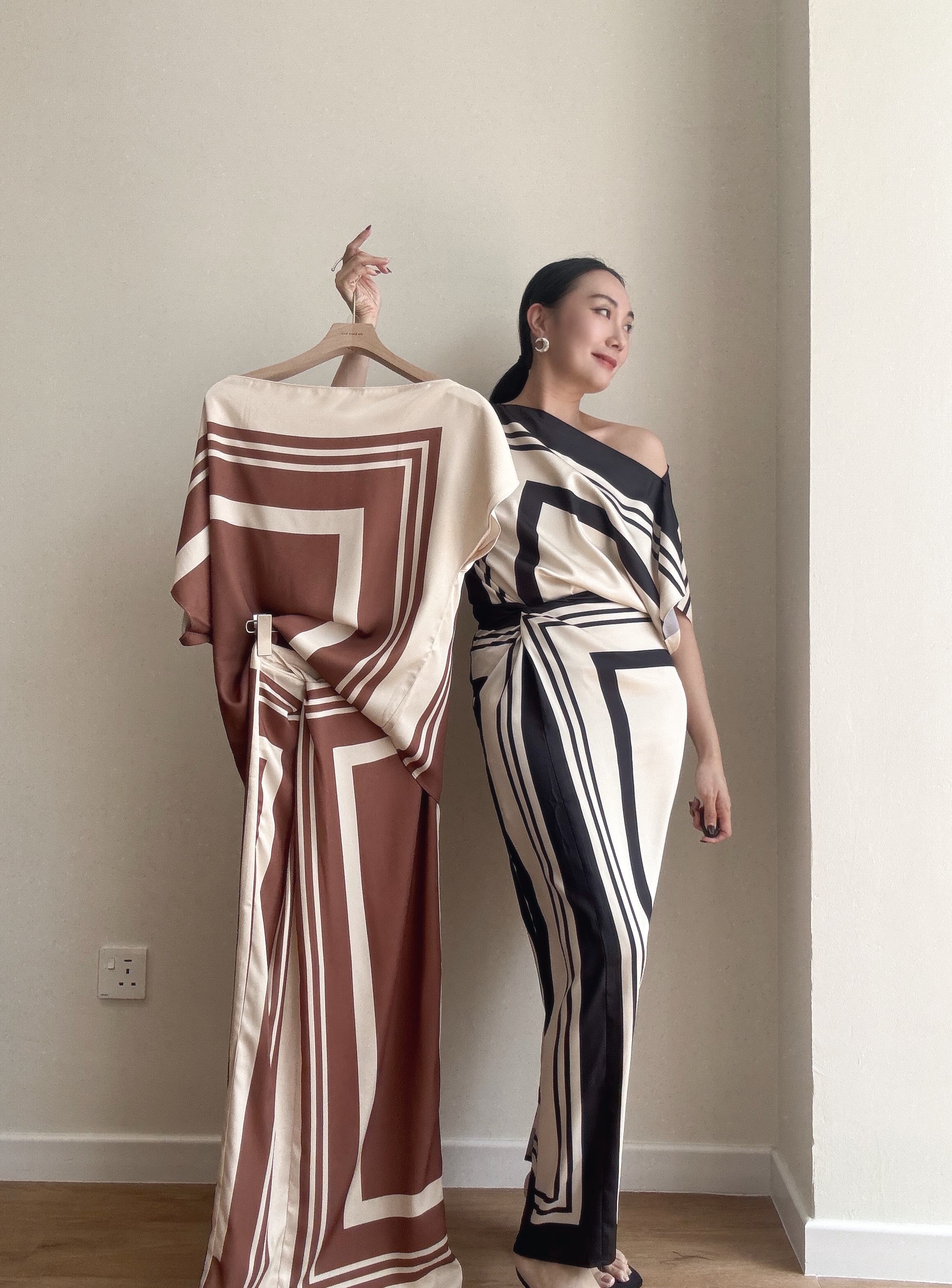 Wrenley Geometric Draped Top (Skirt to purchase seperately)