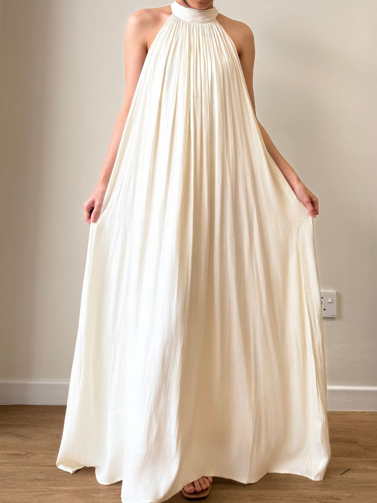 Winona Neck Tie Maxi Dress