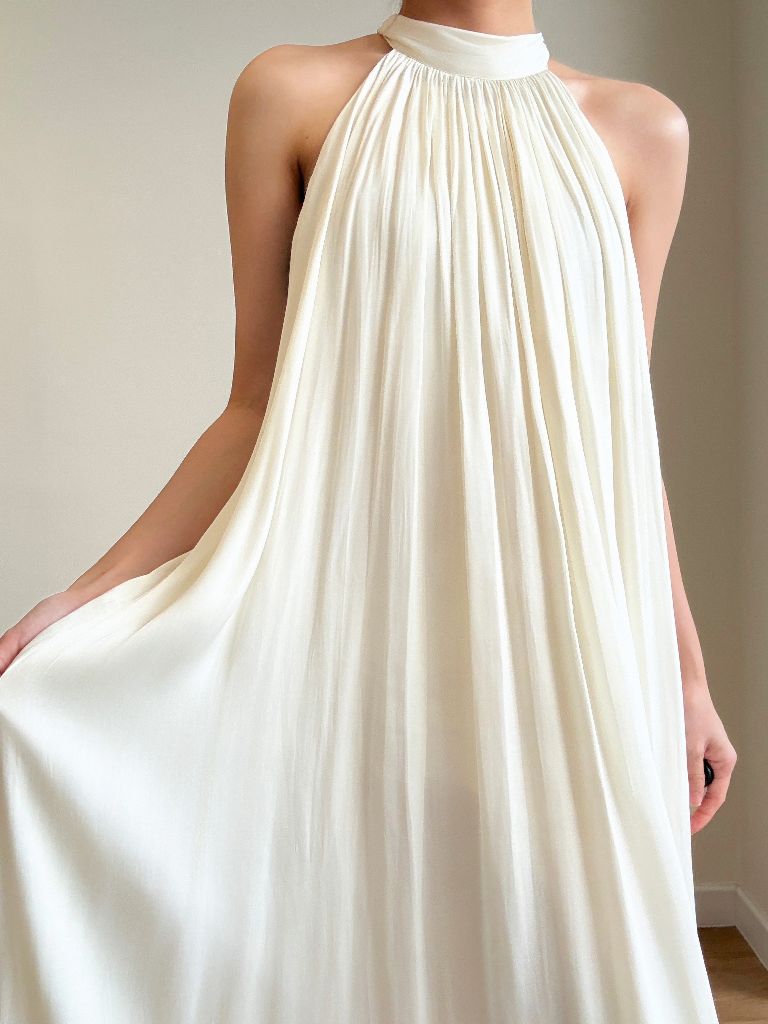 Winona Neck Tie Maxi Dress
