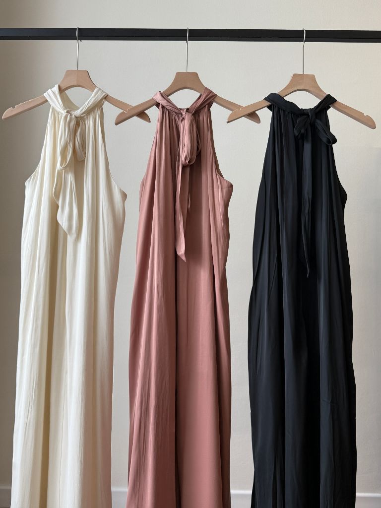 Winona Neck Tie Maxi Dress