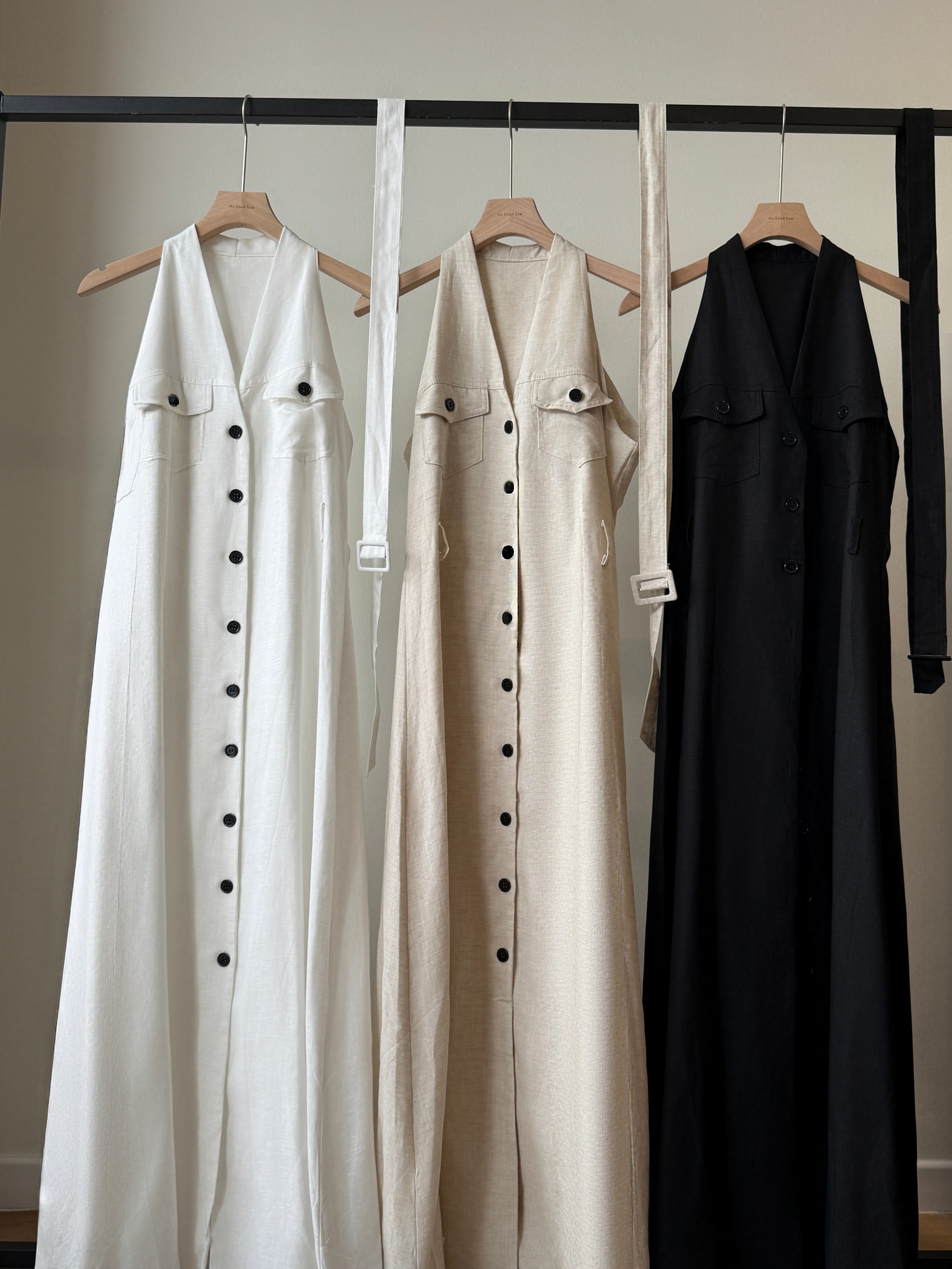 Yente V-Collar Button Down Dress