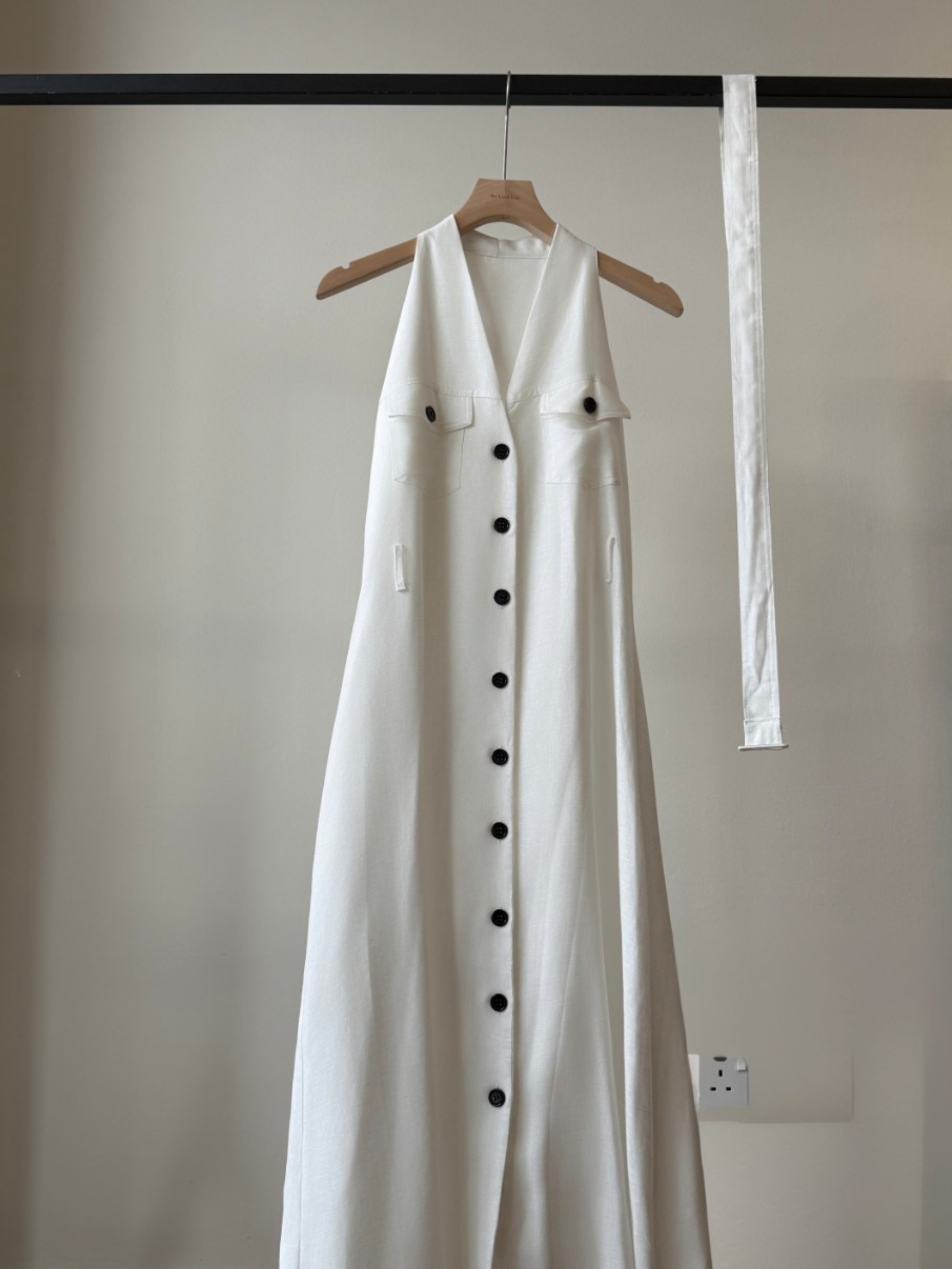 Yente V-Collar Button Down Dress