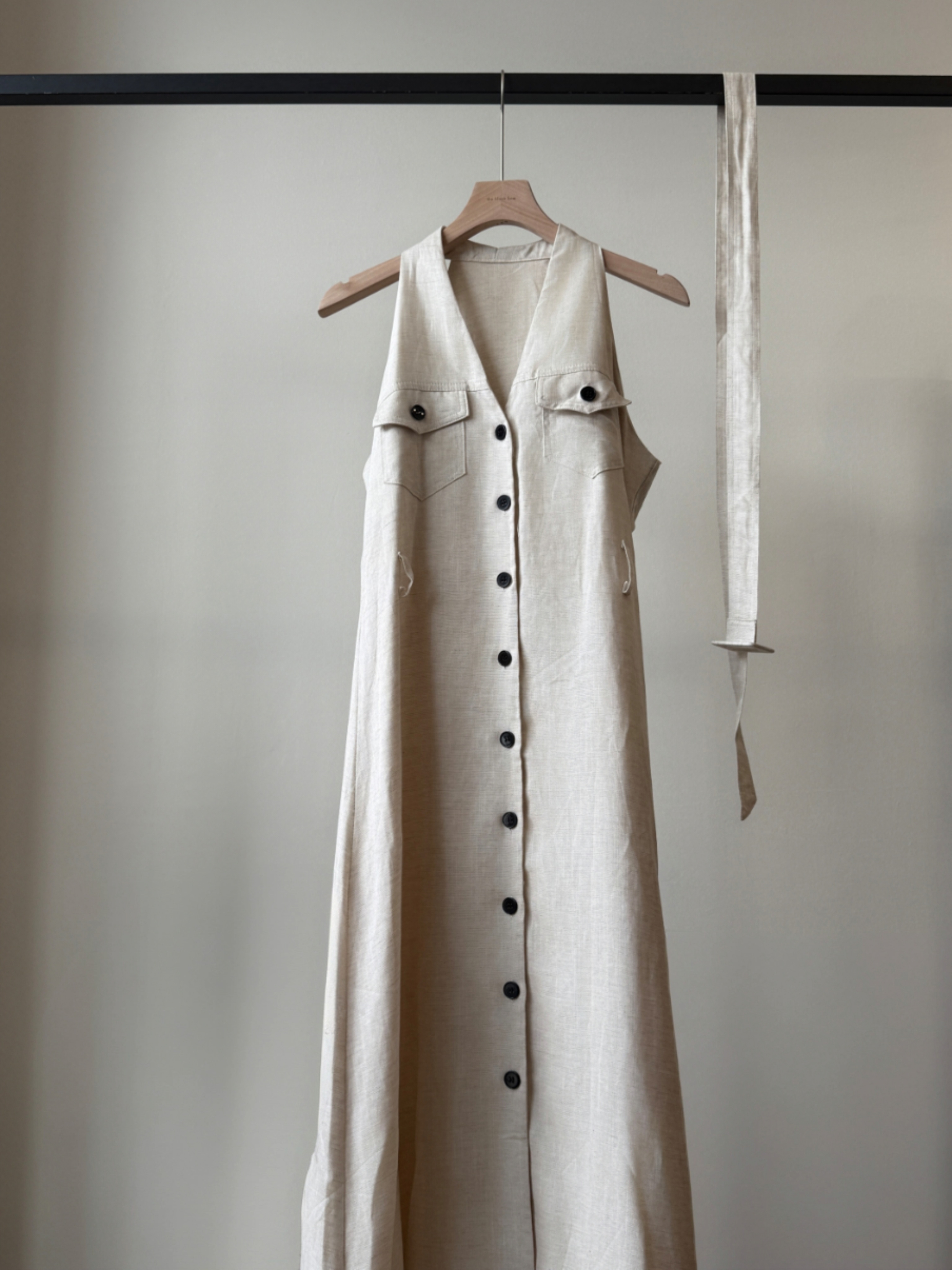 Yente V-Collar Button Down Dress