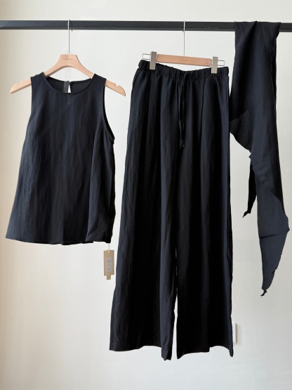 Balmain 3 Piece Set-Top, Shawl, Pants