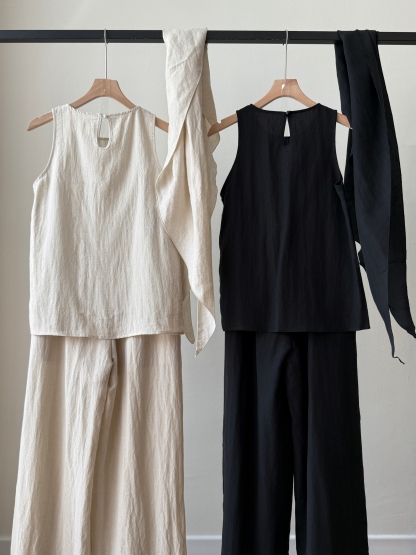 Balmain 3 Piece Set-Top, Shawl, Pants