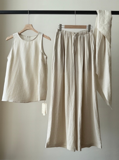 Balmain 3 Piece Set-Top, Shawl, Pants