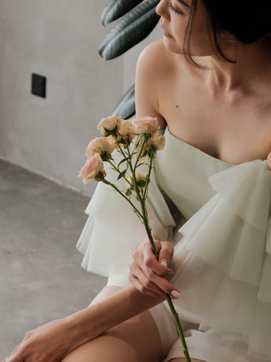 Tinsley Layered Mesh Sleeve Bustier Top-The Black Bow-